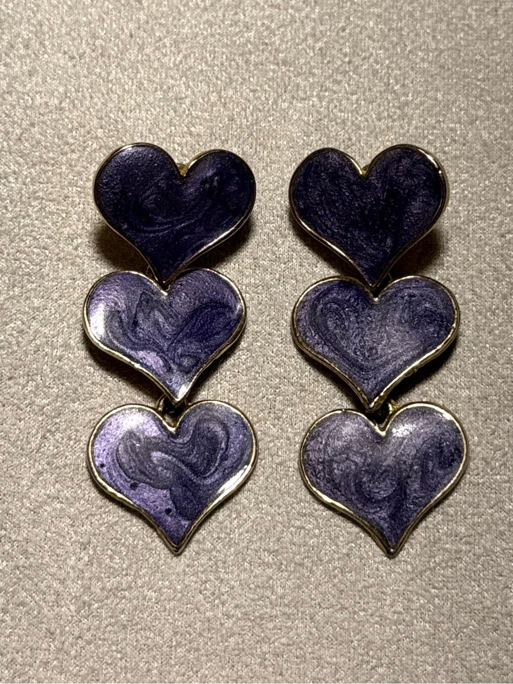 Purple Heart Drop Earrings - Stylish Women Jewelry